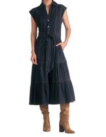 ELAN Daria Midi Dress In Black ShopSimon at Shop Simon