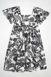 ELASTICIZED FLORAL CUT OUT DRESS - Ecru  Black   United States at Zara