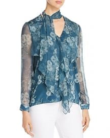 ELIE TAHARI JURNEE FLORAL SILK BLOUSE at Bloomingdales