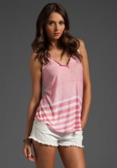 ELLA MOSS Sun Stripe Tank in Melon at Revolve