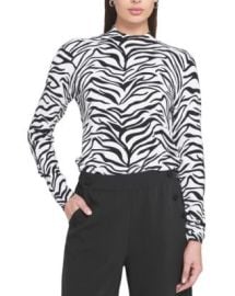 ELLE Collection Zebra Printed Feather Weight Top Bloomingdalex27s Women at Bloomingdales