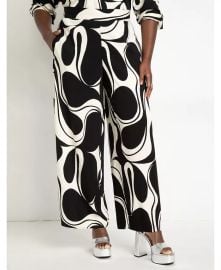 ELOQUII Plus Size Printed Wide Leg Pant - Macys at Macys