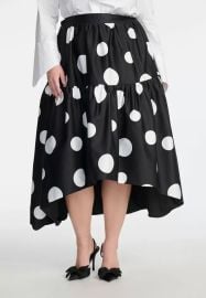 ELOQUII x kate spade new york Tiered Dot Maxi Skirt Eloquii at Eloquii