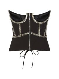 EMBELLISHED WOOL BLEND CORSET TOP at Luisaviaroma