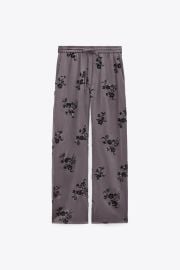 EMBROIDERED SEQUIN PANTS - Mink United States at Zara