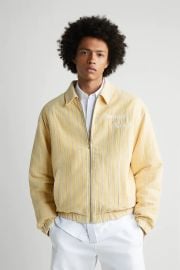 EMBROIDERED STRIPED JACKET - EcruYellow   United States at Zara