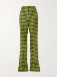 EMILIA WICKSTEAD Avalon houndstooth wool-blend bootcut pants NET-A-PORTER at Net a Porter