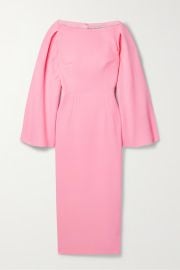 EMILIA WICKSTEAD Switzy cape-effect crepe midi dress NET-A-PORTER at Net a Porter