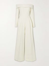 EMILIA WICKSTEAD Vesper off-the-shoulder crepe jumpsuit at Net a Porter