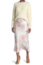 EN SAISON   Watercolor Tie Dye Satin Midi Skirt   Nordstrom Rack at Nordstrom Rack