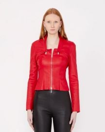 EPIC Jacket Detachable Bolero in Stretch Leather Jitrois at Jitrois