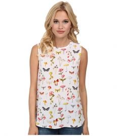 EQUIPMENT Lyle Printed Tank Top Bright White Multi at Zappos