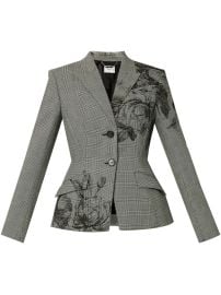 ERDEM floral-print Blazer Black at Farfetch