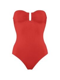 ERES Cassiope Ruched Swimsuit Orange at Farfetch