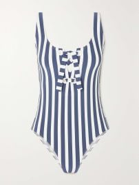 ERES Samba lace-up striped swimsuit at Net a Porter