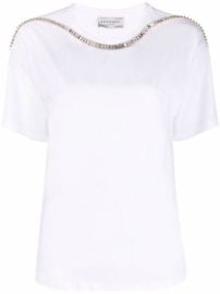 ERMANNO FIRENZE  crystal-embellished Cotton T-shirt - at Farfetch