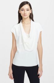 ESCADA Draped Silk Tee at Nordstrom