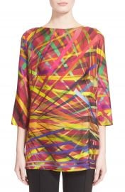 ESCADA LA Lights Print Silk Tunic at Nordstrom