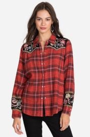 ESME PUFF SLEEVE WESTERN SHIRT at Johnny Was