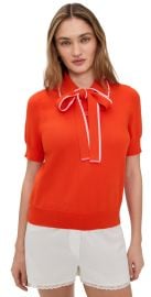 ESSENTIEL ANTWERP Jojoba Polo with Bow Combo1 Nectarine S at Shopbop