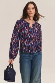 ESTELLA MOJAVE PRINTED VISCOSE LONG SLEEVE BLOUSE Velvet by Graham amp Spencer at Velvet by Graham & Spencer