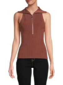 ET OCHS Emily Ribbed Half Zip Top on SALE at Saks Off 5th