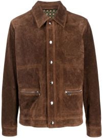 ETRO Suede Shirt Jacket Brown at Farfetch