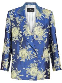 ETRO floral-jacquard double-breastred Blazer - at Farfetch