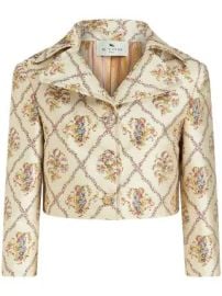 ETRO floral-pattern Jacquard Fitted Jacket - at Farfetch