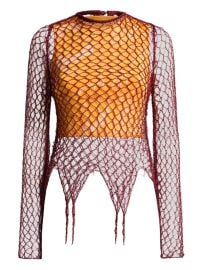 ETRO open-knit Sweater Orange at Farfetch
