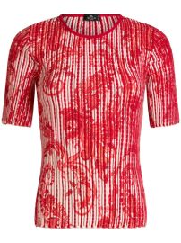 ETRO paisley-print Ribbed Top Red at Farfetch