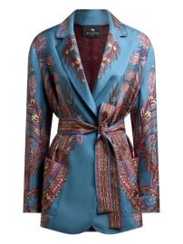 ETRO paisley-print Silk Jacket Blue at Farfetch