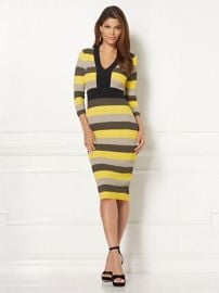 EVA MENDES COLLECTION FRANCISCA STRIPE SWEATER DRESS at NY&C