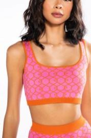 EVERYDAY KNIT BRALETTE IN BLACK MULTI PINK MULTI at Akira