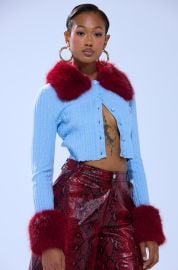 EXTRA IS MY MIDDLE NAME CARDIGAN WITH FUR AKIRA at Akira