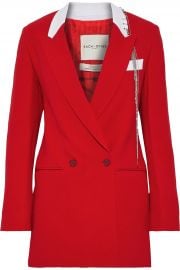 Each x Other Double-breasted embellished crepe blazer at The Outnet