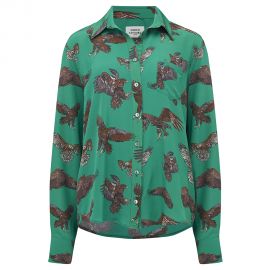 Eagle Shirt in Green by Silken Favours at Silken Favours