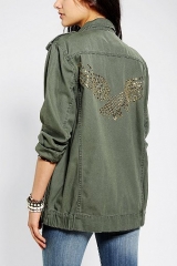 Eagle studded surplus jacket by BDG at Urban Outfitters