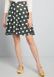 Earned Ease Knit Skater Skirt at ModCloth