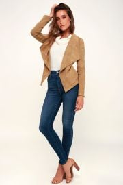 Earned It Tan Suede Lace-Up Back Jacket by BB Dakota at Lulus