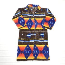 Earth Ragz Southwestern Aztec Native Geometric Plush Fleece Bath Robe SM-MED eBay at eBay