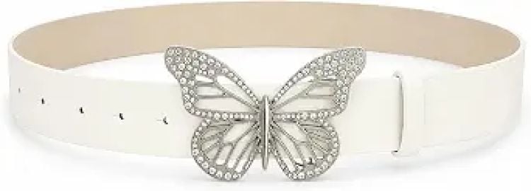 East Fantasy Women's Faux Leather Butterfly Belt for Ladies Jeans at Amazon