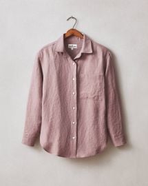 Easy Linen Long Sleeve Shirt - Twilight Mauve at American Giant