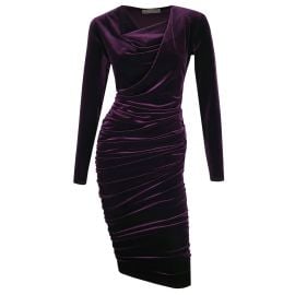 Easy as Pie Aubergine Velvet Dress at Wolf and Badger