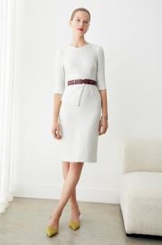 Eaton Dress Winter White Signature Tweed at The Fold London