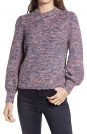 Eaton Space Dye Puff Sleeve Sweater at Nordstrom