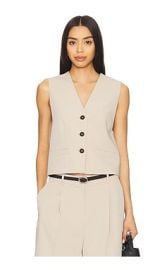 Eaves Carsyn Vest Top In Beige at Revolve