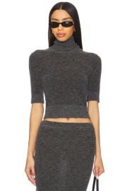 Eaves Mae Knit Top In Charcoal Grey at Revolve