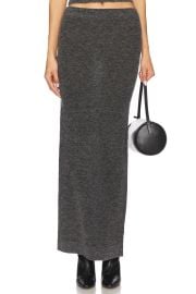 Eaves Mae Maxi Knit Skirt In Charcoal Grey at Revolve