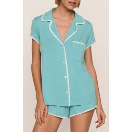 Eberjey Whipstitch Jersey Short Pajamas at Nordstrom